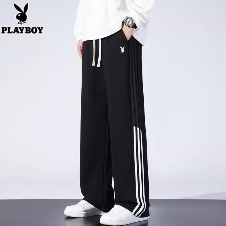 花花公子卫裤男青年宽松直筒休闲裤2025春秋新款潮流男生运动长裤